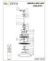 ***OFER/DES*** SIBERIA * PLAFÓN / VENTILADOR - NEGRO D43